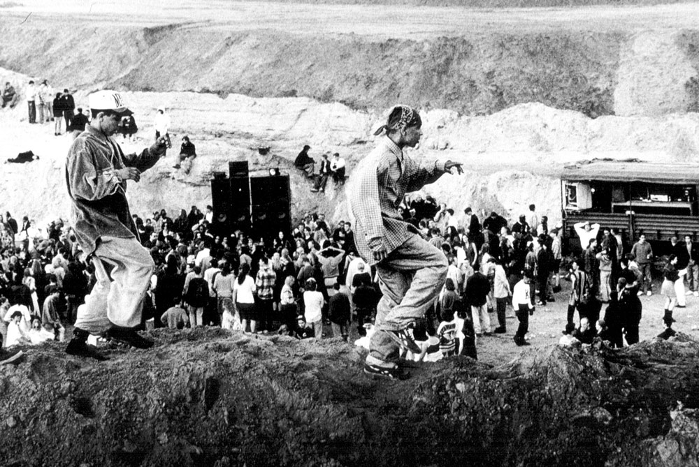 Exodus Collective party in a quarry