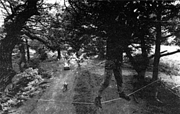 Aerial defences at Selar opencast mine.
